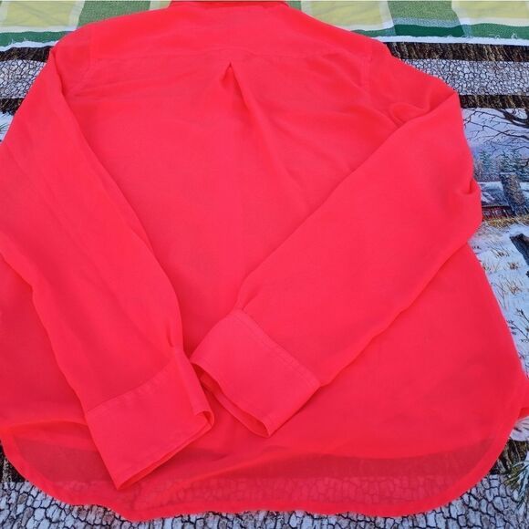 American Eagle Outfitters Women’s Small Blouse Shirt Sheer Button Up 1 - Picture 9 of 10